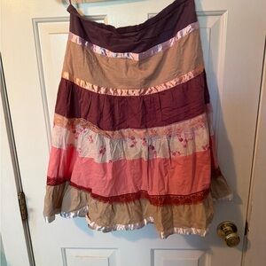 Colorful Tiered Kids Skirt- Kids Vintage